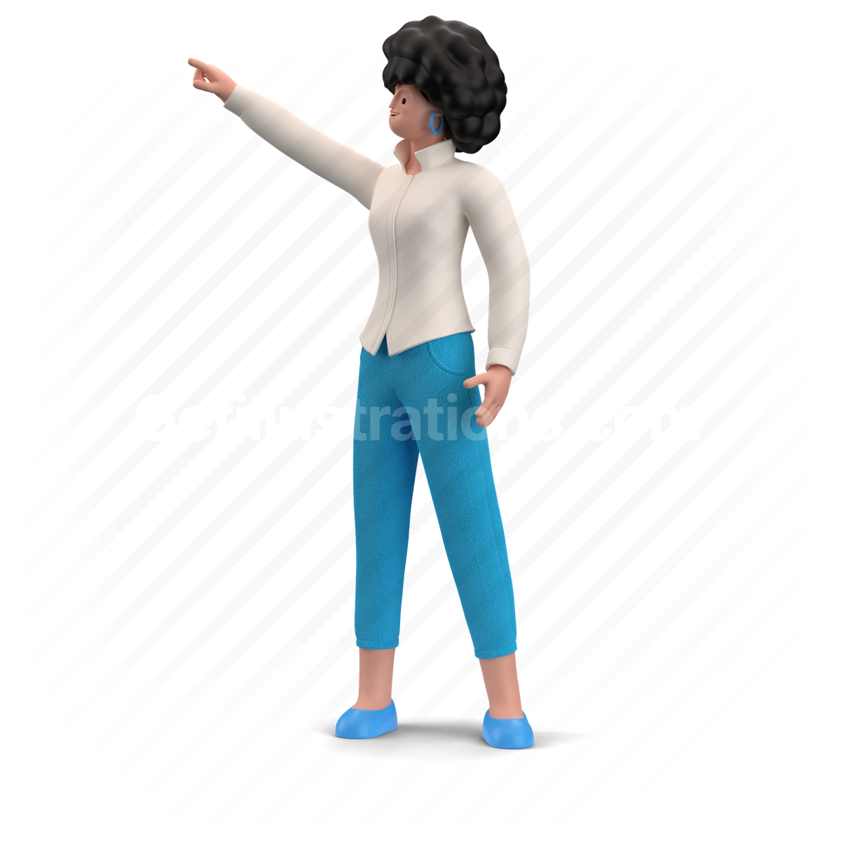 woman, pointing, point, discover, explore, navigation, direction, instructions